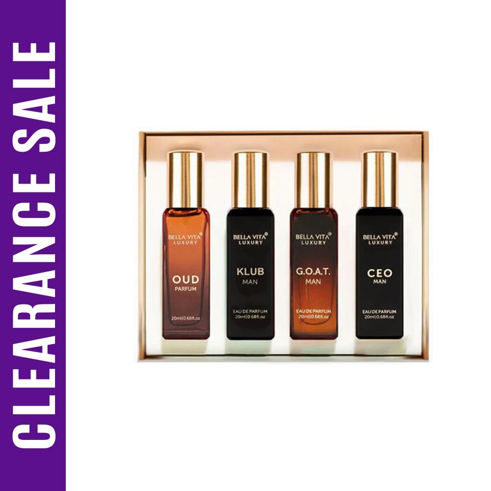 Bella Vita Luxury Perfume Gift Set For Men (20 Ml X 4) (Expiry Date - December, 2026) – Bellavita