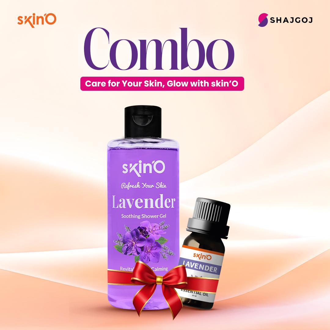 Skin'O Lavender Soothing Shower Gel & skin'O Lavender Essential Oil Combo Offer