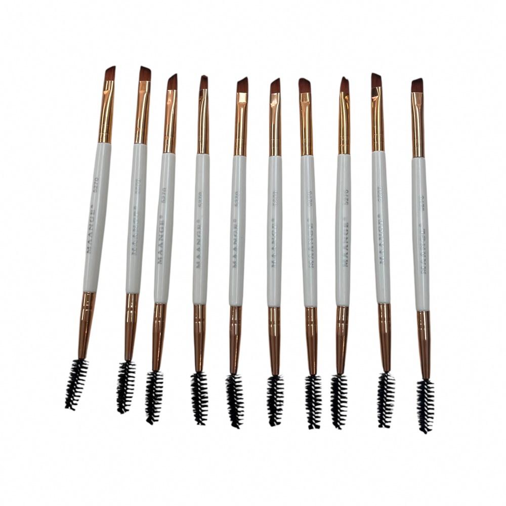 Maange Beauty Brush 10pcs Eyebrow Brush - White