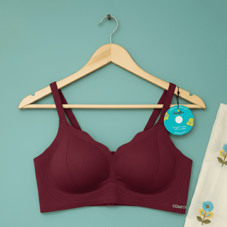 Armela Easy Wear Molded Bra - Wine Red