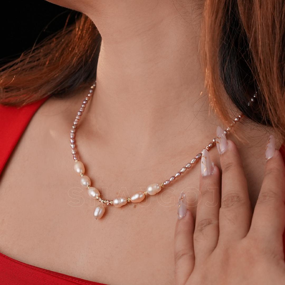 Blush Seed Pearl Necklace – Shajgoj