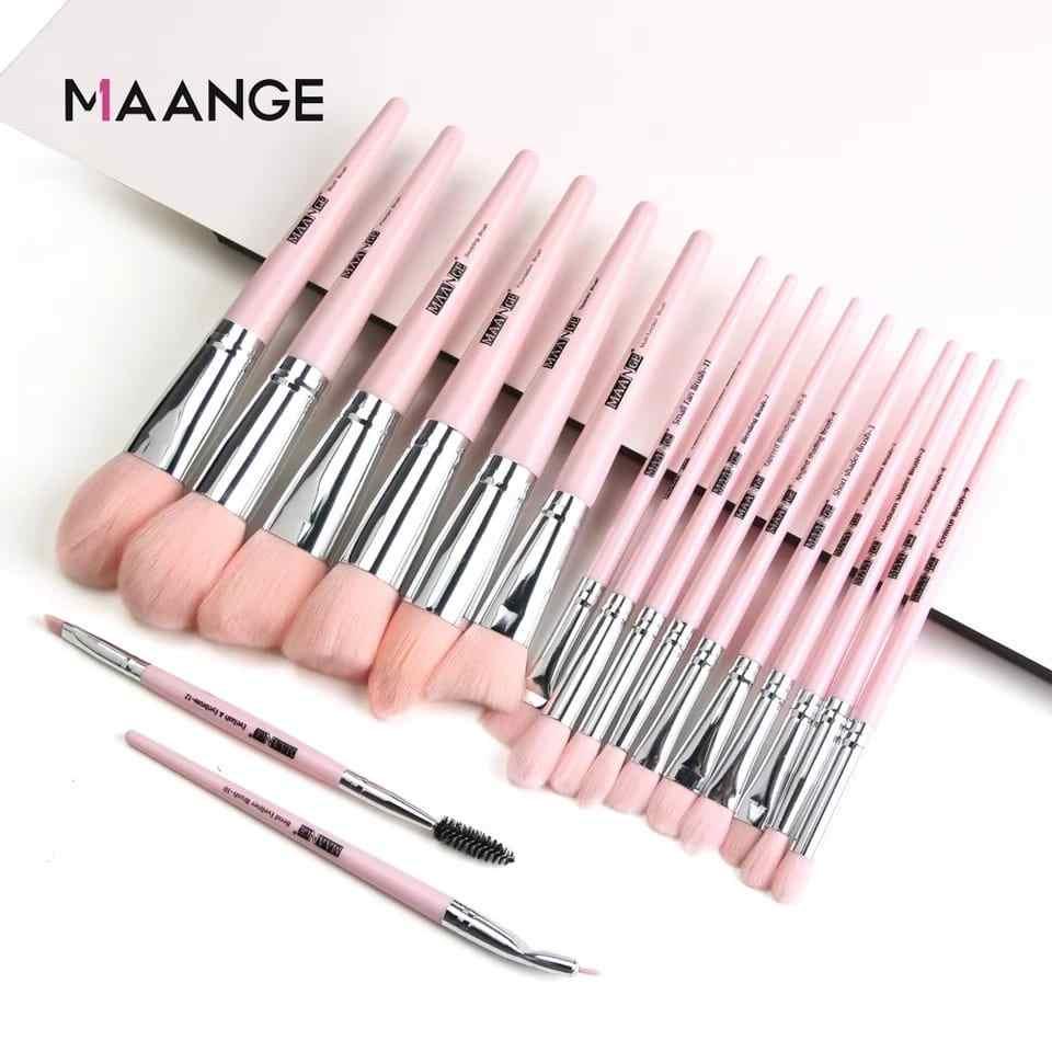 MAANGE Pro Makeup Brush 18pcs - Pink