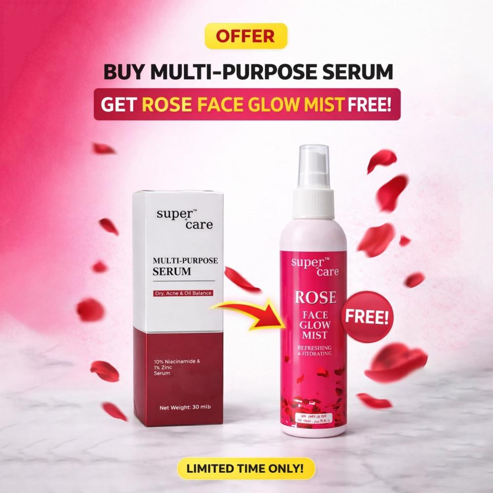 Buy Super Care Multipurpuse Serum Get Super Care Rose Face Glow Mist