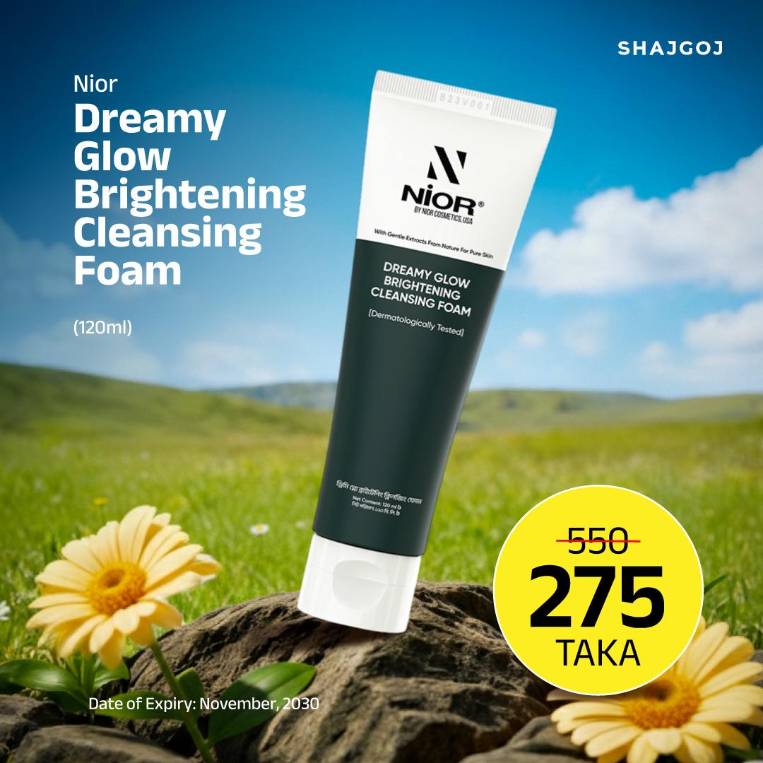 NIOR Dreamy Glow Brightening Cleansing Foam - 275tk off – 120 ml