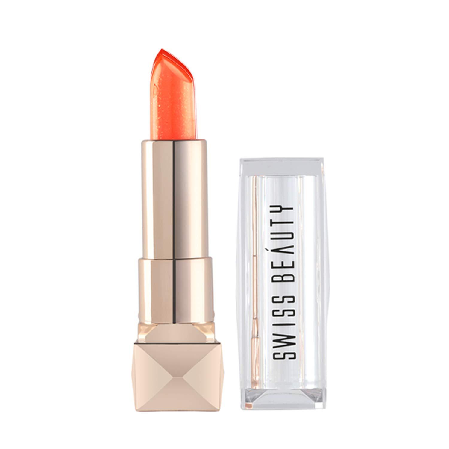 Swiss Beauty Glitter Color Change Gel Lipstick -03: Red – 3.6 gm