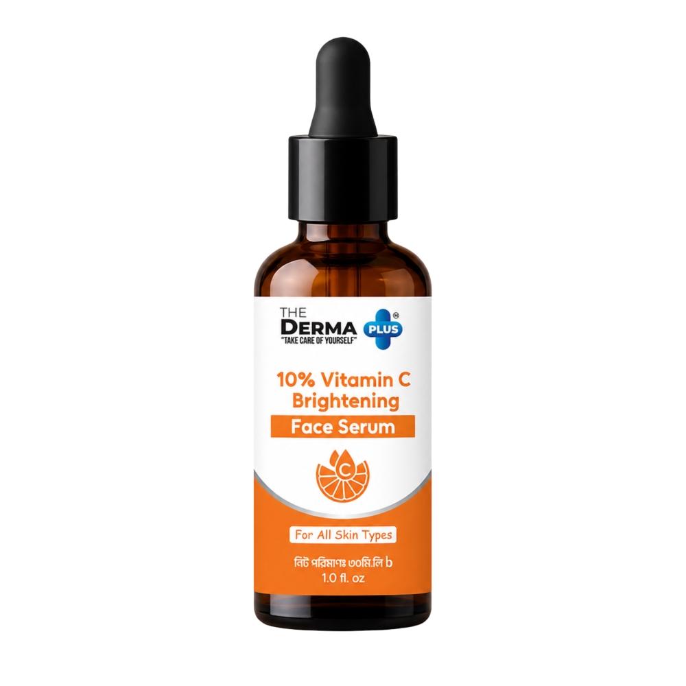 The Derma Plus 10% Vitamin C Brightening Face Serum – 30 ml