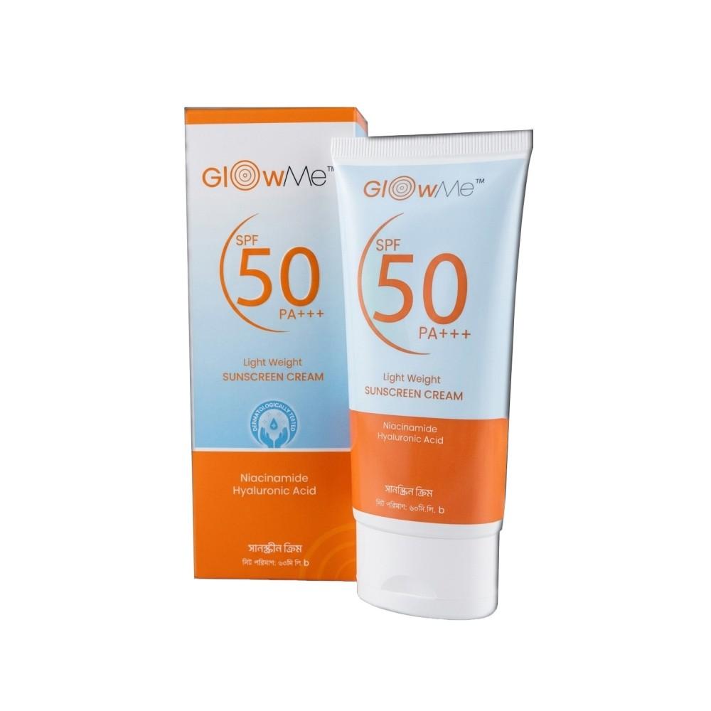 GlowMe Lightweight Sunscreen Cream SPF 50 PA+++ – 60ml
