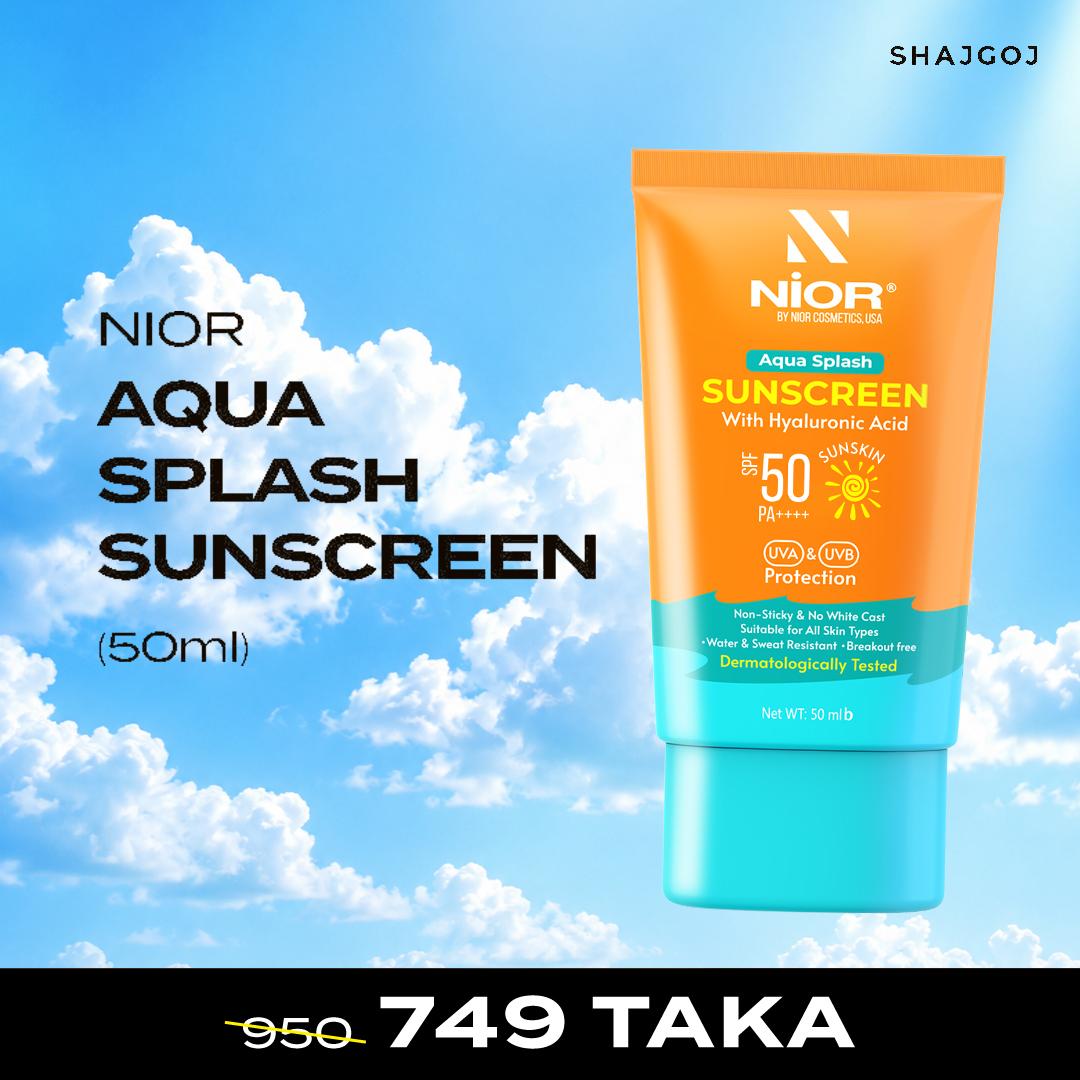Nior Aqua Splash Sunscreen SPF 50 PA++++ – 50 ml
