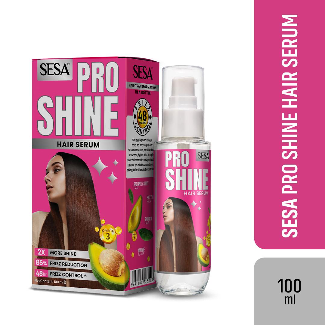 SESA Pro Shine Hair Serum 2X Shine 48 hours Frizz Control Men & Women – 100 ml