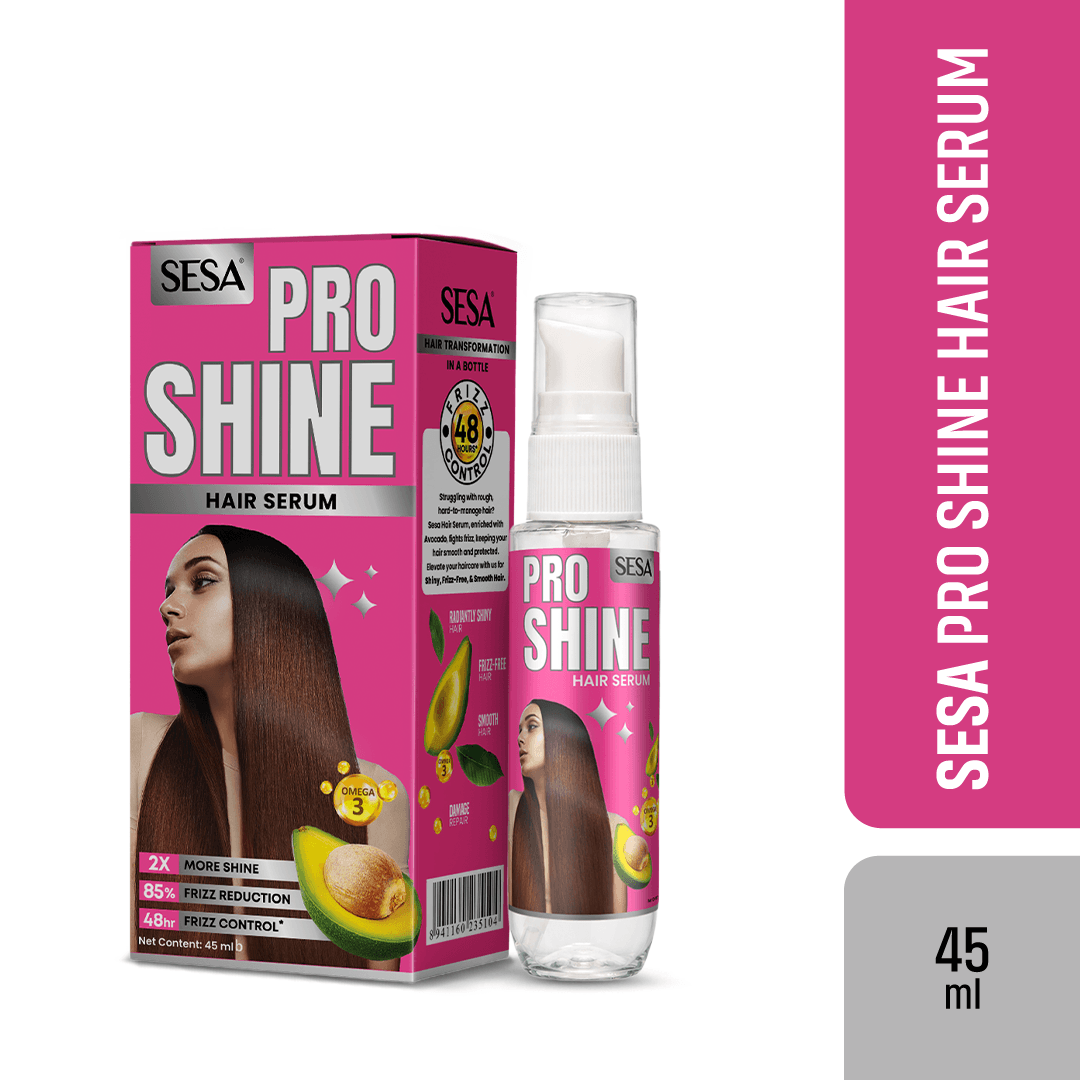 SESA Pro Shine Hair Serum 2X Shine 48 hours Frizz Control Men & Women – 45 ml