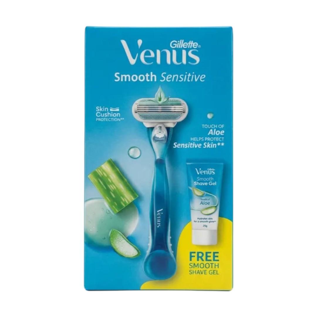 Gillette Venus Smooth Sensitive Aloe Hair Removal Razor – 25g (shave gel included)