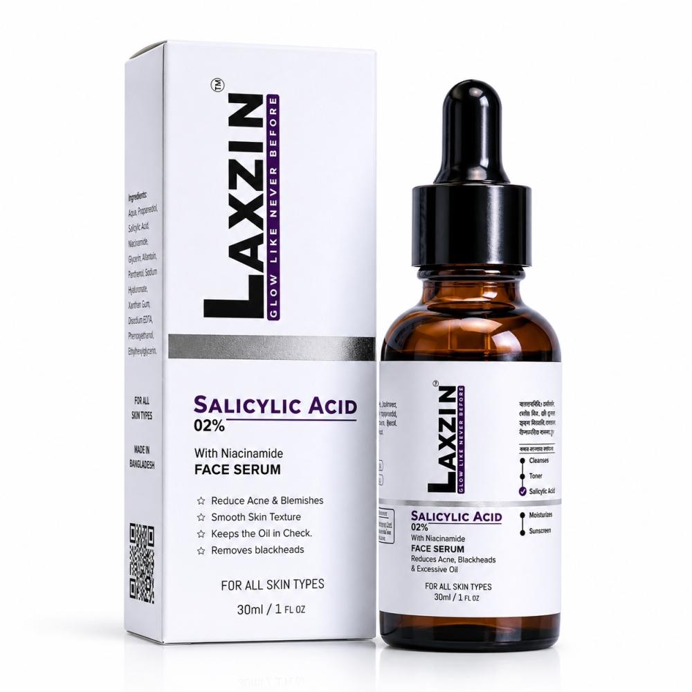 Laxzin Salicylic Acid 02% +Niacinamide Face Serum – 30ml / 1 FL OZ