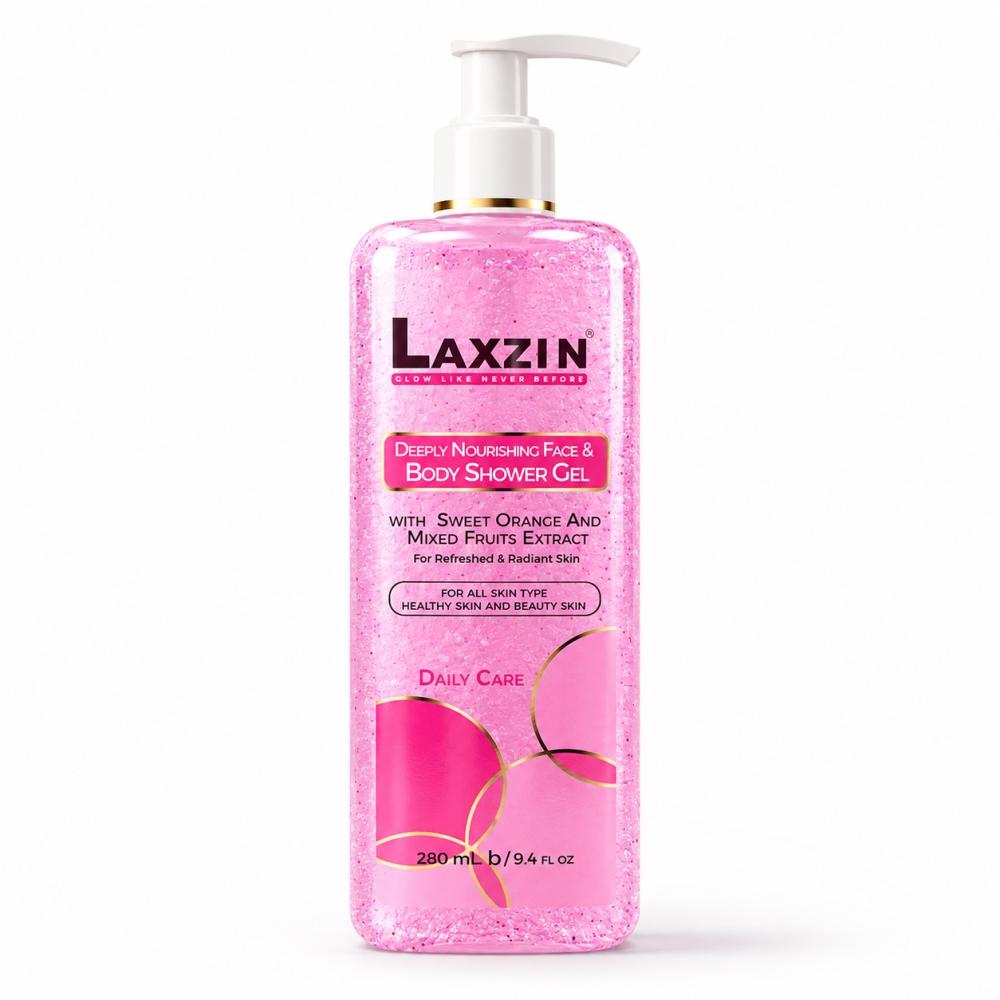 Laxzin Deeply Nourishing Face & Body Shower Gel – 280 mL / 9.4 FL OZ