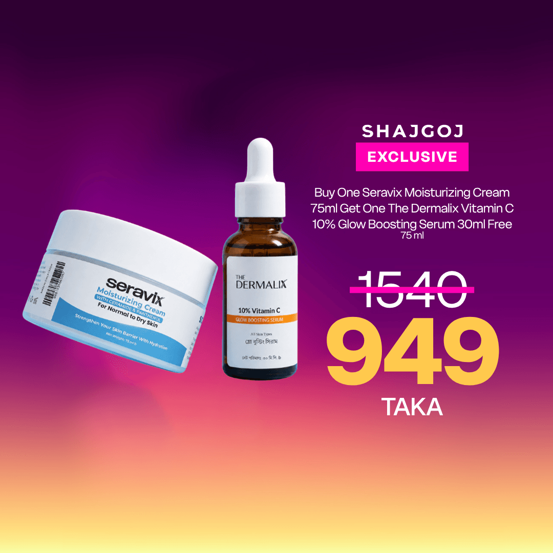 Buy One Seravix Moisturizing Cream 75ml Get One The Dermalix Vitamin C 10% Glow Boosting Serum 30ml Free