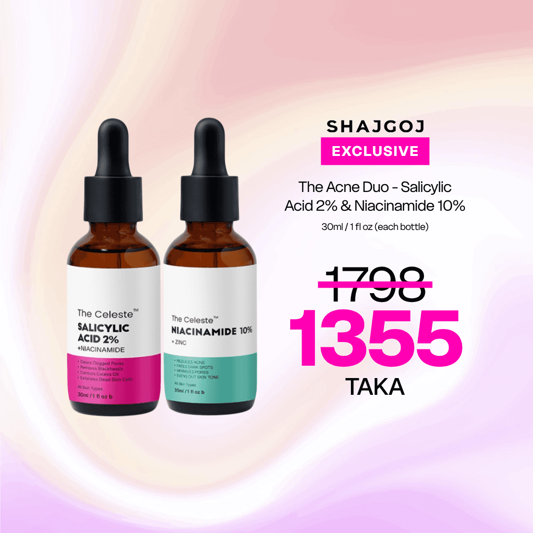 The Acne Duo - Salicylic Acid 2% & Niacinamide 10% – The Celeste – 30ml / 1 fl oz (each bottle)