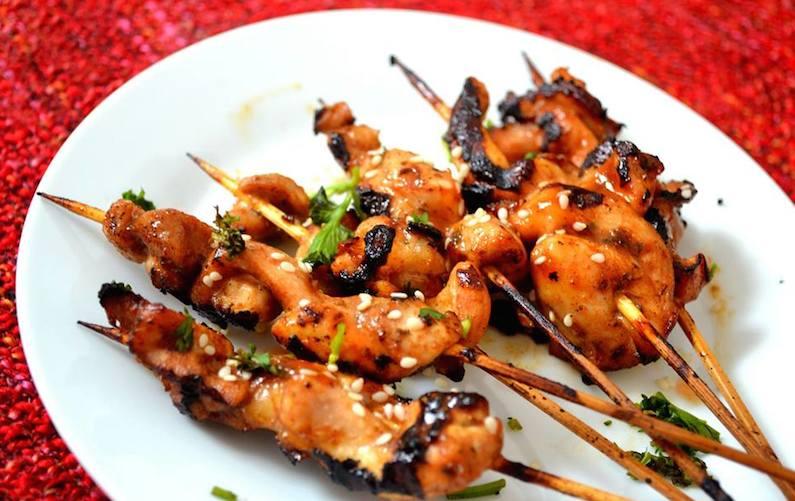 বারবিকিউ ফ্লেভার চিকেন স্কিউয়ার্স