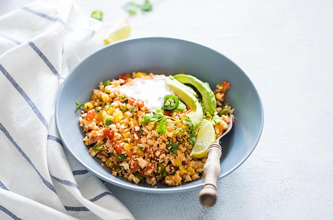 মেক্সিকান কলিফ্লাওয়ার ফ্রাইড রাইস