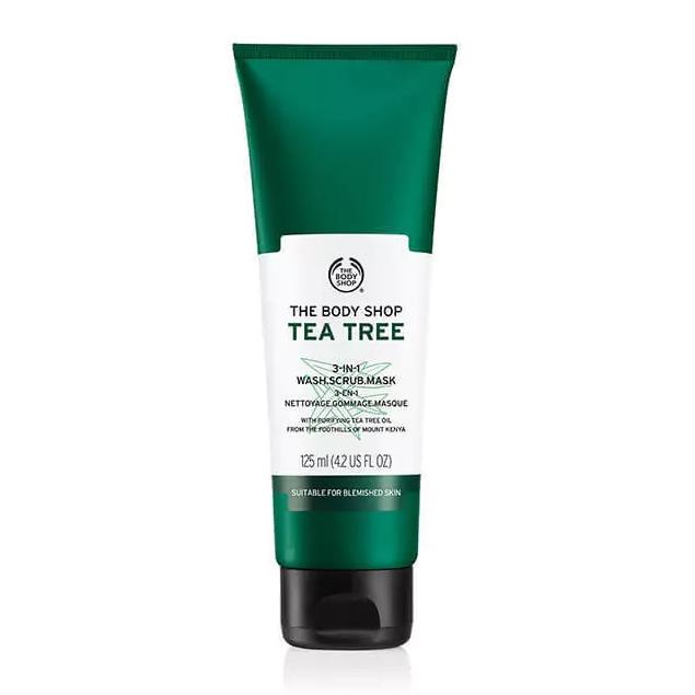 The Body Shop Tea Tree 3-in-1 Wash Scrub Mask 125.0 ml (Expiry Date - 31 October,2025) – 125ml