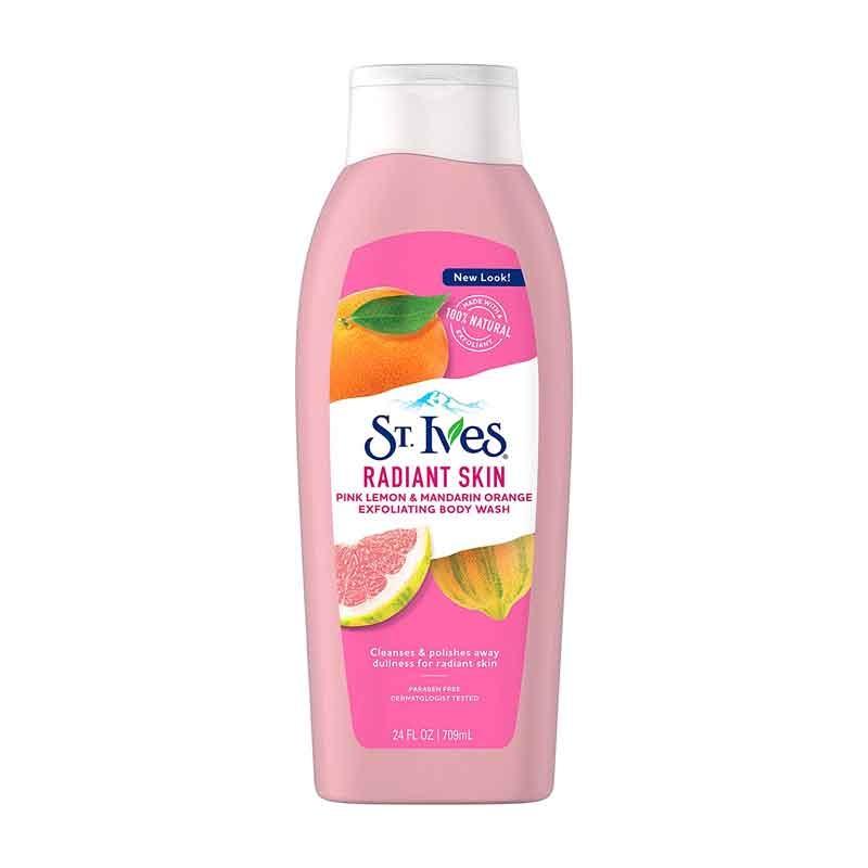 St. Ives Pink Lemon & Mandarin Orange Radiant Skin Exfoliating Body Wash – 709ml