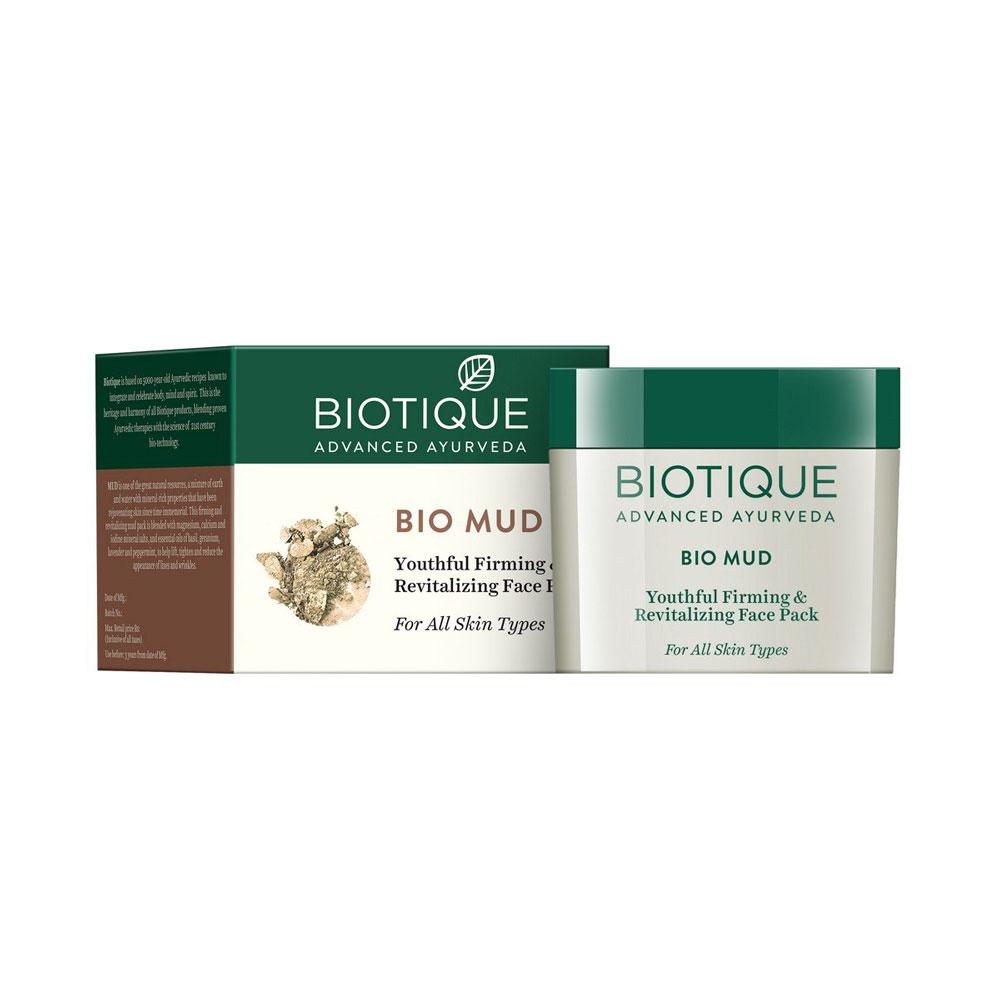 BIOTIQUE BIO MUD YOUTHFUL FIRMING & REVITALIZING FACE PACK FOR ALL SKIN TYPES – 75gm