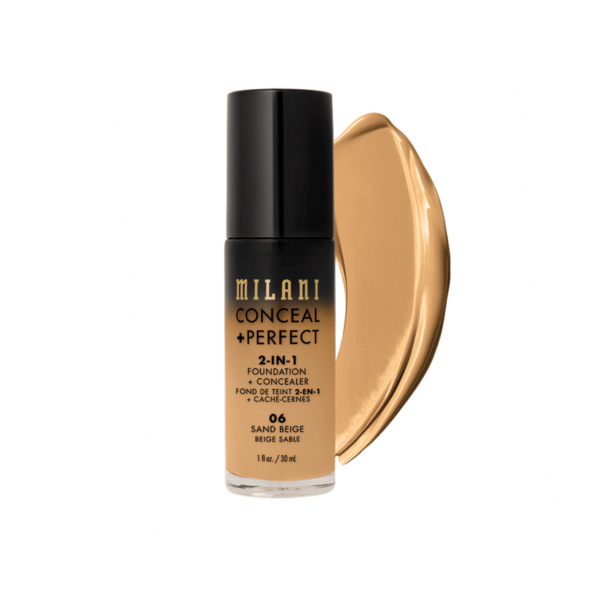 MILANI CONCEAL PERFECT 2IN1 FOUNDATION 06 Sand Beige – 30ml