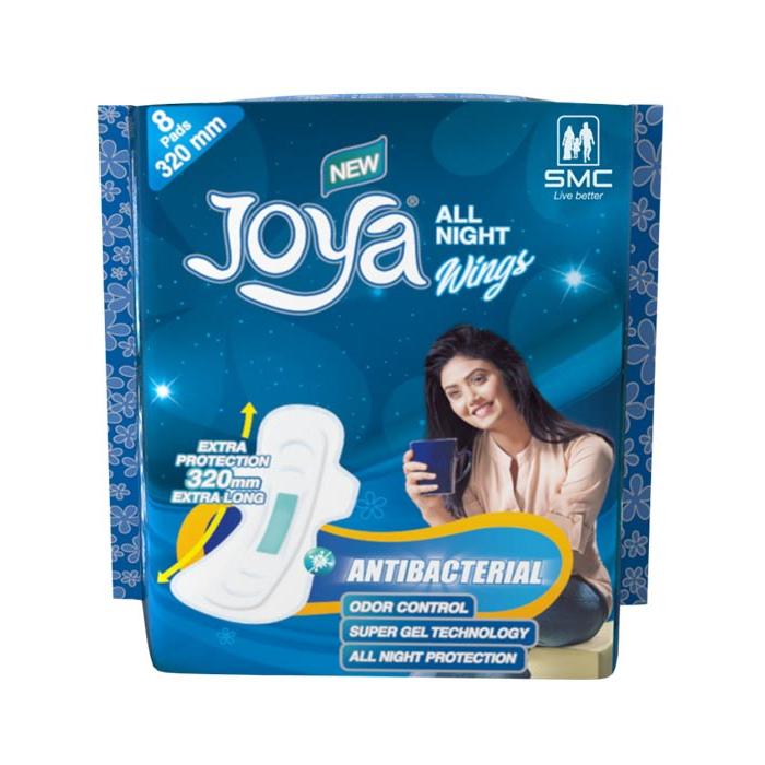 Joya Sanitary Napkin - All Night Wings 8 Pads Pack – 80-90gm