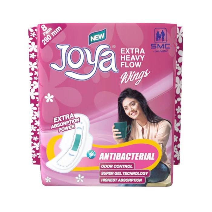 Joya Sanitary Napkin - Extra Heavy Flow Wings 8 Pads Pack – 80-90gm