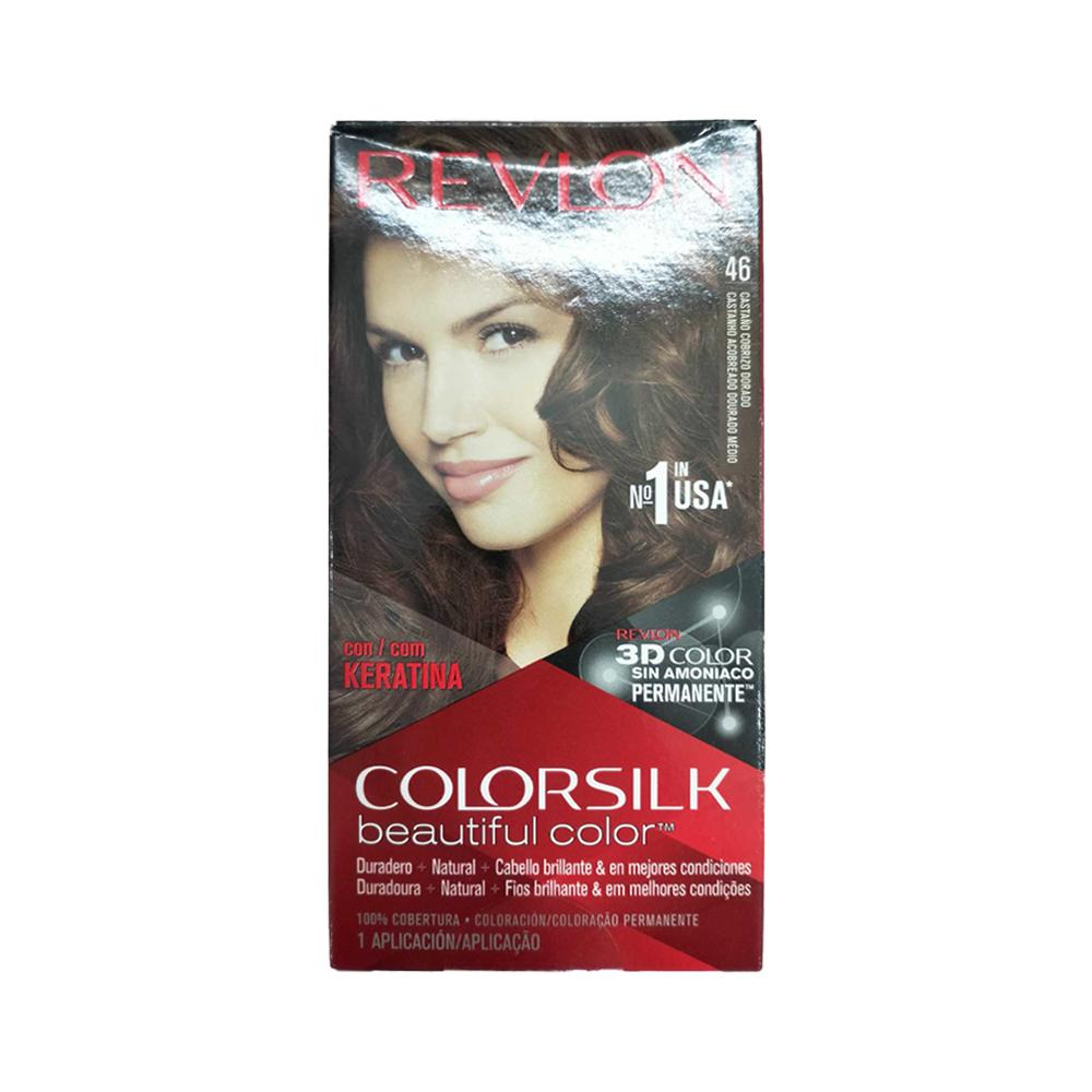 Revlon ColorSilk Beautiful Permanent Hair Color 46 Medium Golden Chestnut Brown