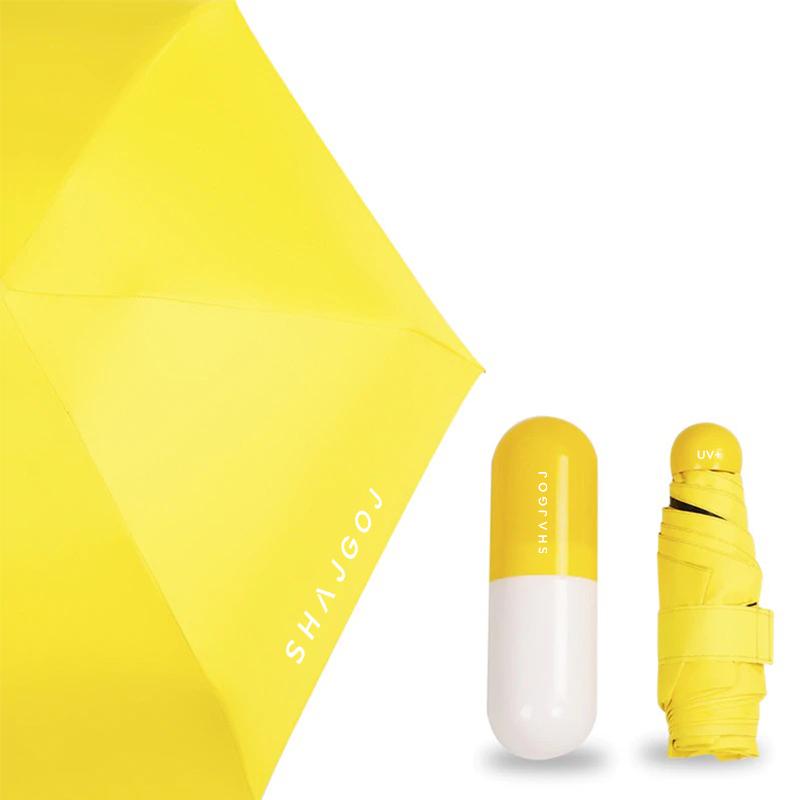 Shajgoj UV Protection Tri-Fold Umbrella - Yellow