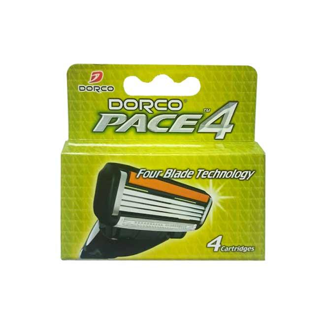 Dorco PACE 4 Pro Razor Blades for Men Pack of 4 Refills