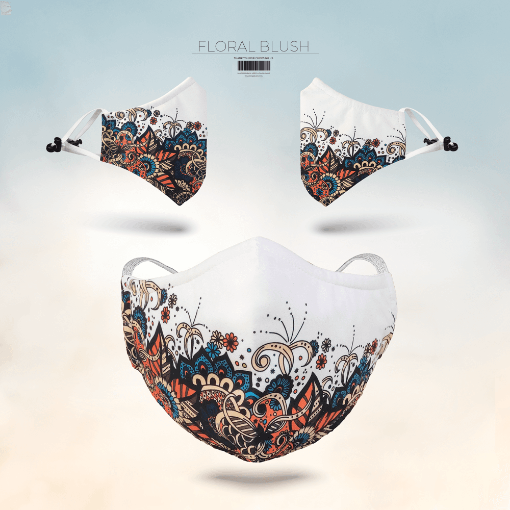 Fabrilife Womens Premium Mask - Floral Blush