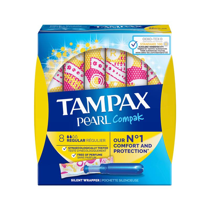Tampax Pearl Compak Regular Tampons 8units