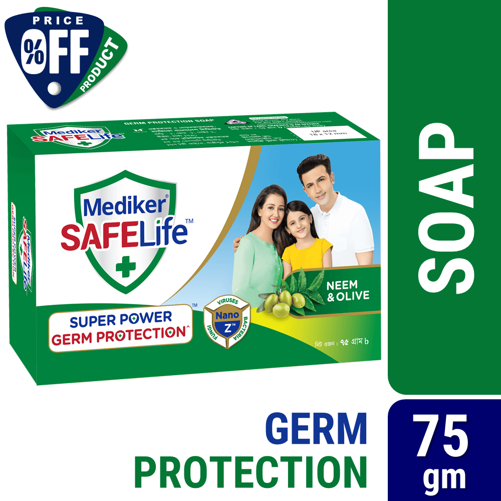 Mediker SafeLife Soap Bar – 75gm