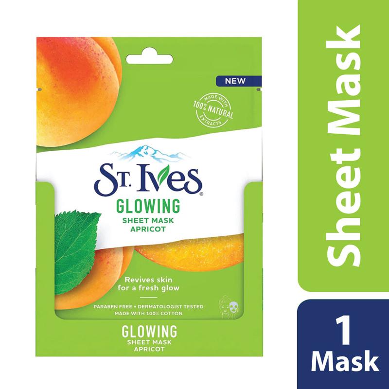 St. Ives Glowing Sheet Mask with Apricot – 23ml