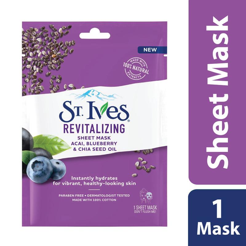 St. Ives Revitalizing Sheet Mask with Superfoods – 23ml