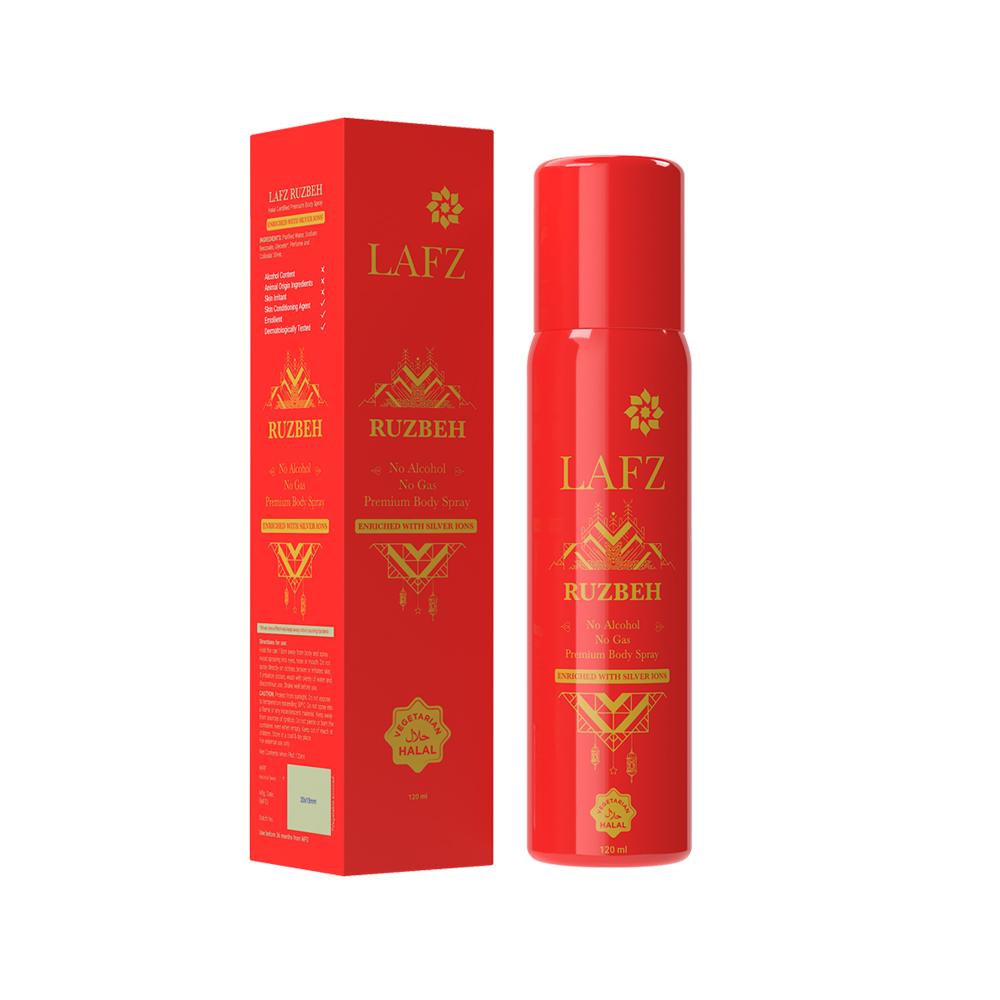 LAFZ Halal Premium Body Spray Ruzbeh – 120ml