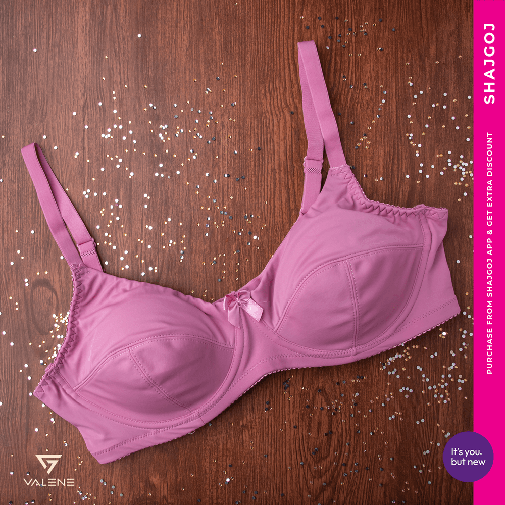 Valene Rising Butterfly Full Coverage Wired Bra-Flamingo Pink