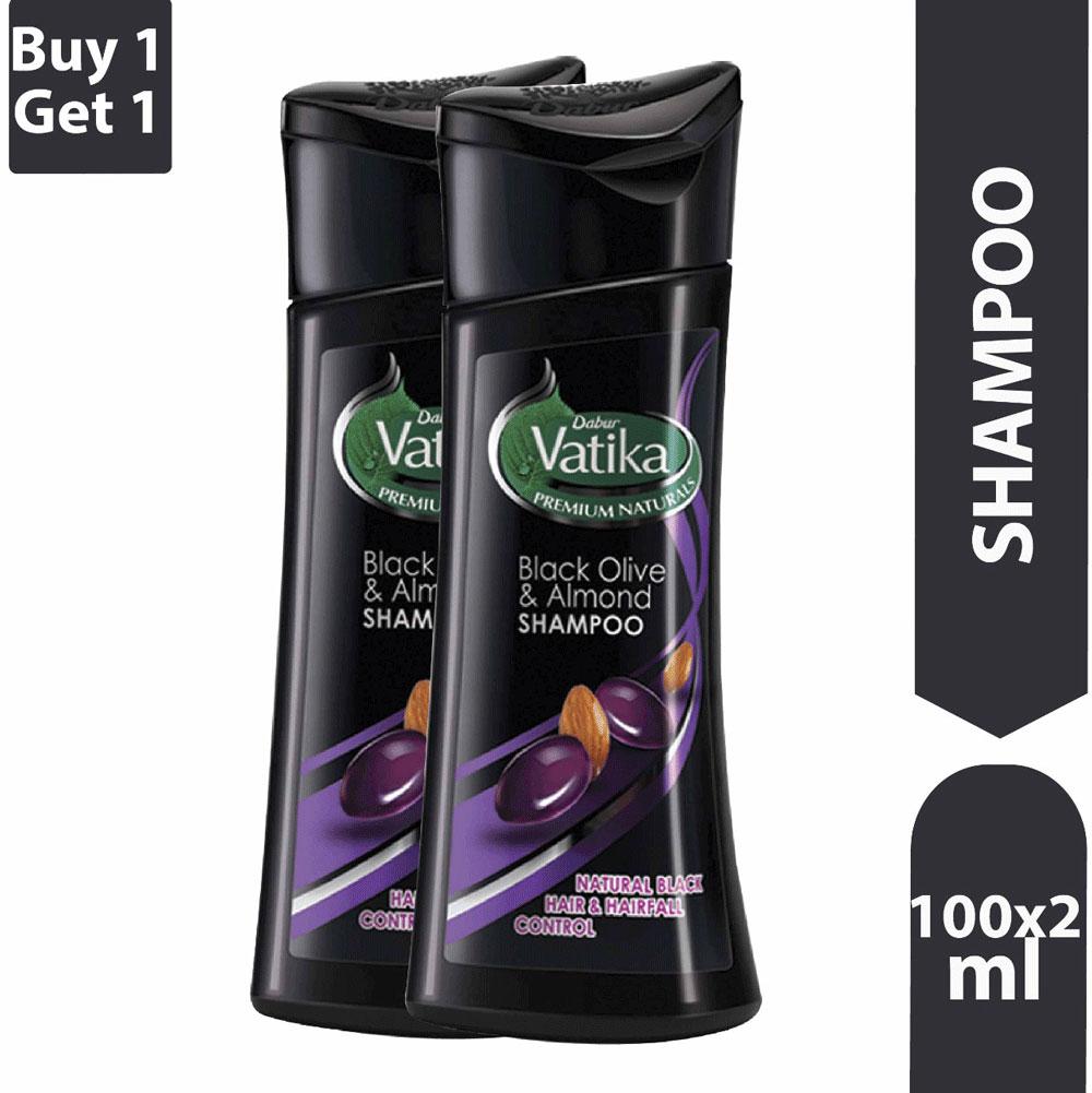 Vatika Black Olive & Almond Shampoo 100 ml (Buy 1 Get 1 Free) – Dabur Vatika – 100ml
