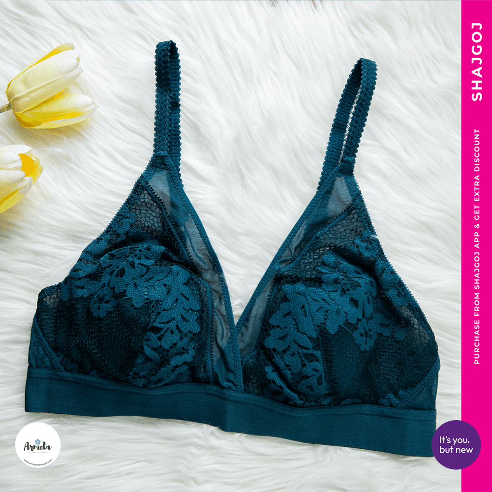 Armela Sensual Stir Non-Wired Bralette-Midnight Blue