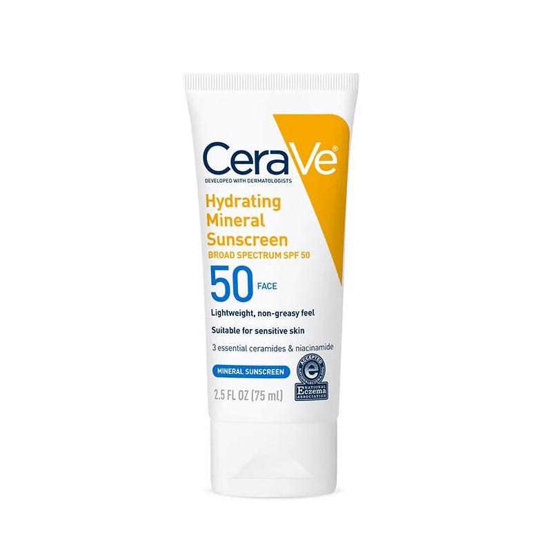 CeraVe Hydrating Mineral Face Sunscreen Broad Spectrum SPF 50 – 75ml