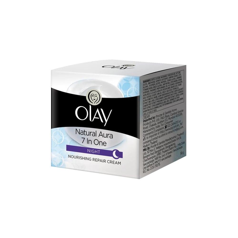 Olay Night Cream: Natural Aura 7 in 1 Night Cream – 50gm