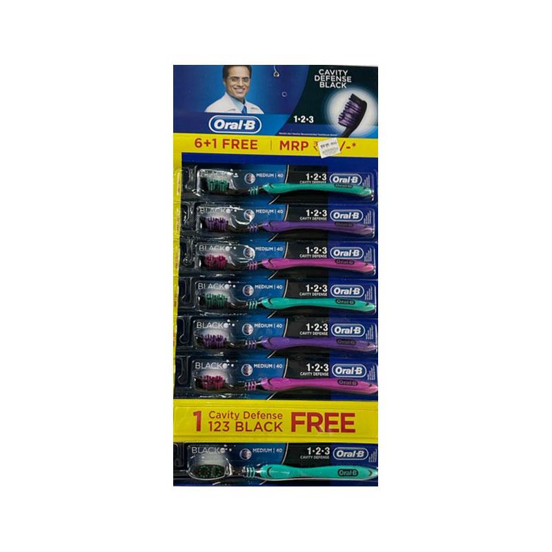 Oral-B Cavity Defense 123 Medium Toothbrush 6 Pcs (Buy 6 Get 1 Free)