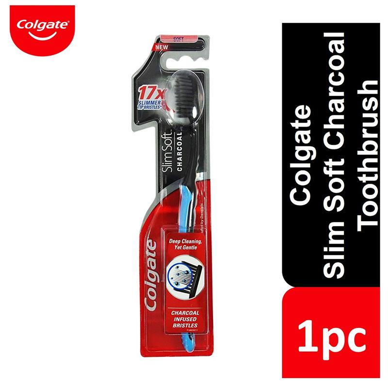 Colgate Slim Soft Charcoal Toothbrush - 1 pcs
