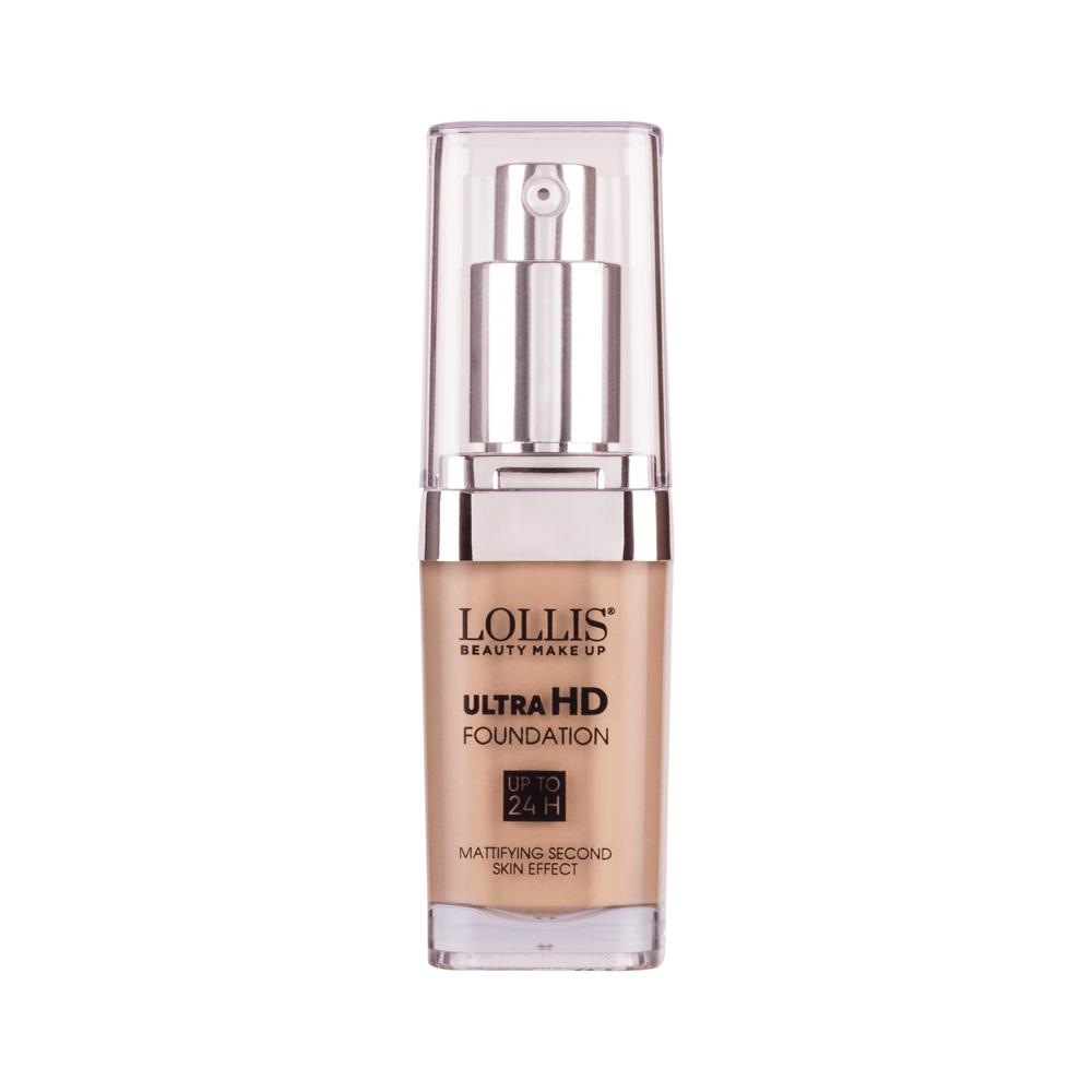 Lollis Ultra HD Foundation Up To 24H Mattifying Second Skin Effect 04 – 30ml