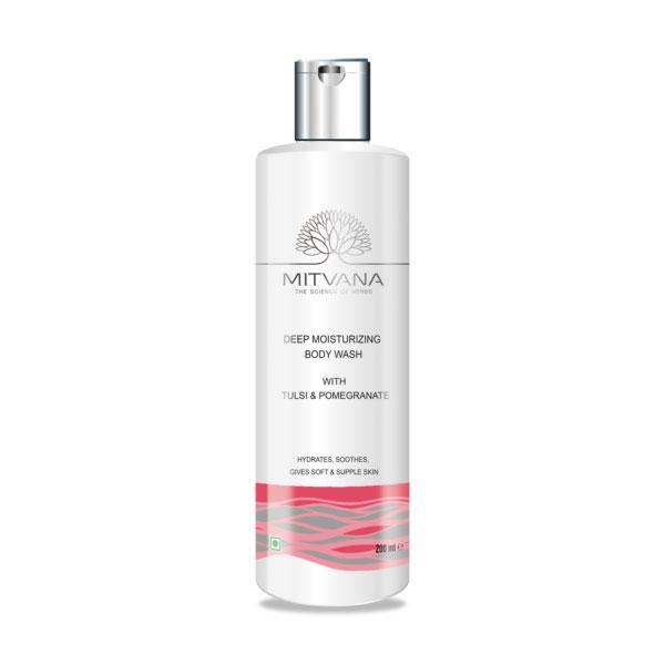 Mitvana Deep Moisturizing Body Wash With Tulsi & Pomegranate – 200ml