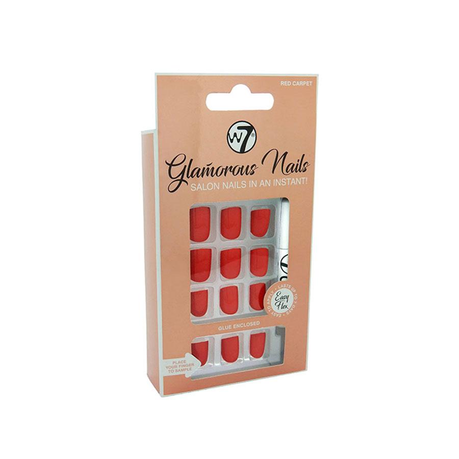 W7 Glamorous Artificial Nails Red Carpet – 2gm