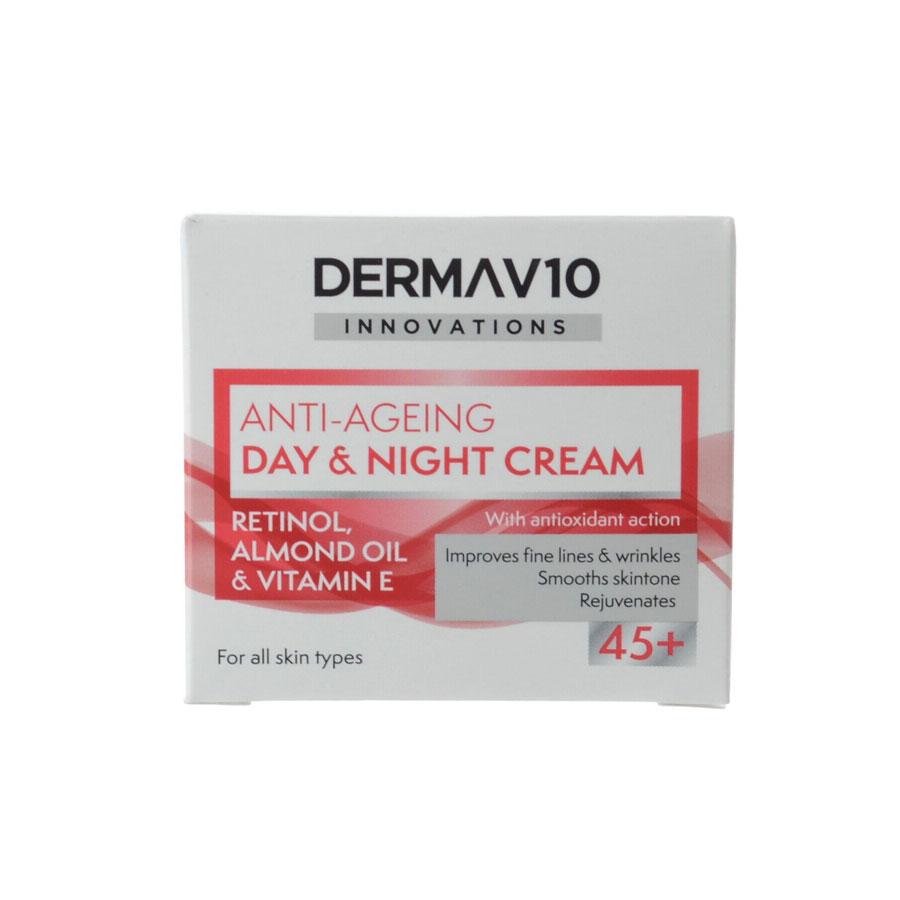 Dermav10 Innovations Anti-Ageing Day & Night Cream Retinol 45+ – 50ml