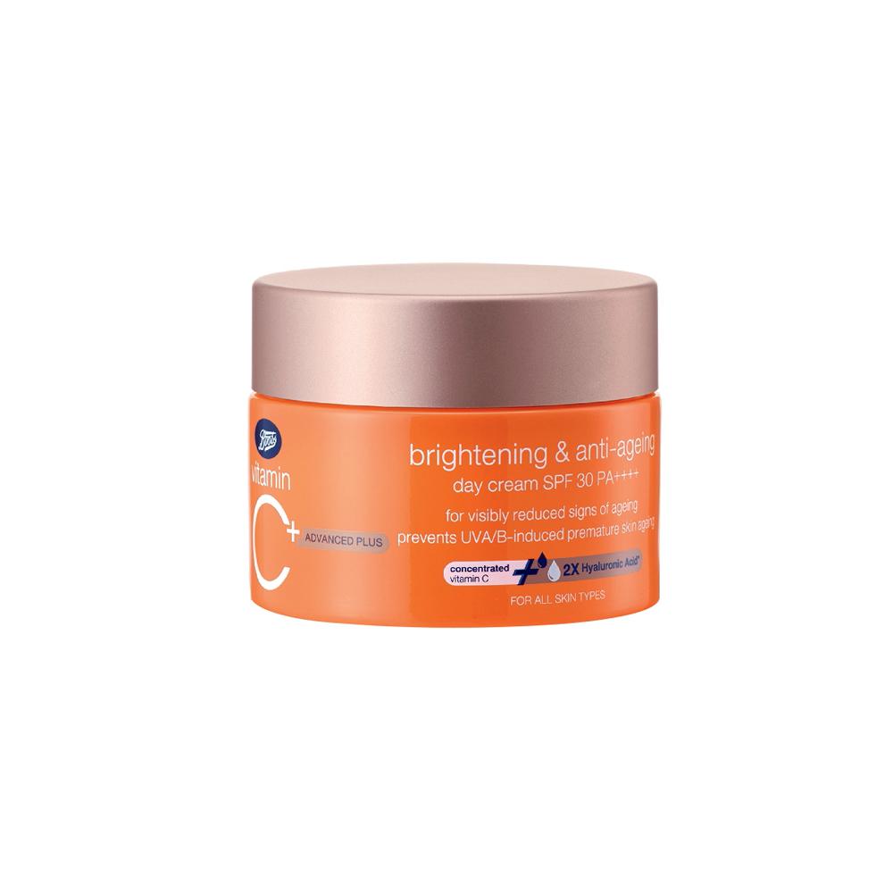 Boots Vitamin C+ Brightening & Anti-Ageing SPF 30 PA++++ Day Cream – 50ml