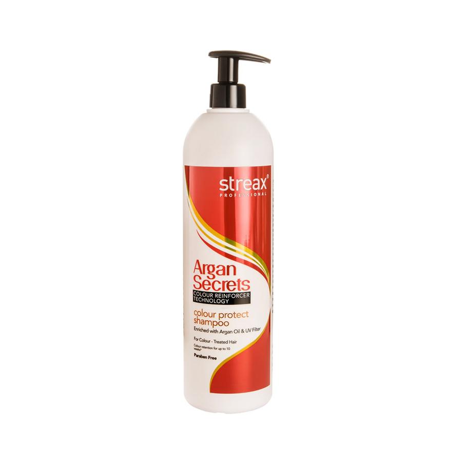Streax Professionals Argan Secrets Colour Protect Shampoo for Colour- Treated Hair – 1000ml