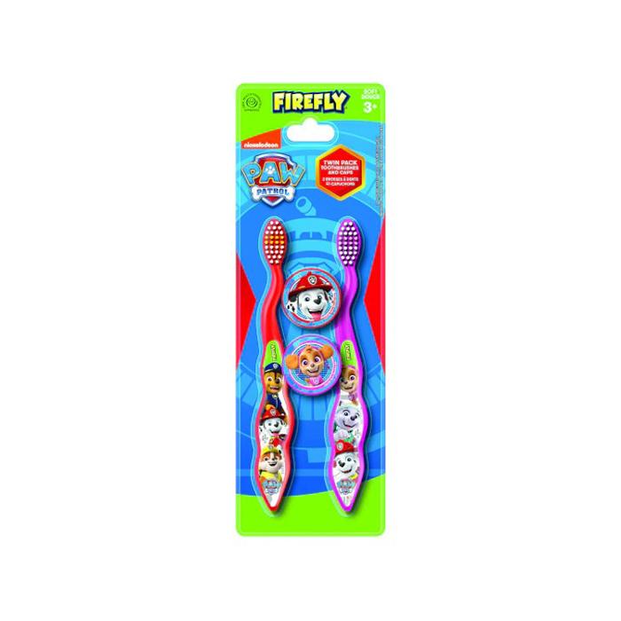 Firefly Paw Patrol Twin Pack Toothbrush & Caps